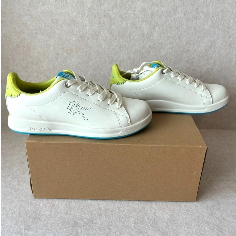 Kuru Roam Bright White Pale Lime Womens 7 Sneakers Orthopedic New in Box